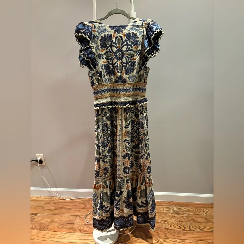 Farm Rio Anthropologie Ocean Tapestry Maxi Dress Medium - Picture 8 of 8
